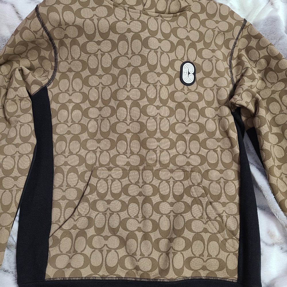 Signature Coach Hoodie! SIGNATURE beige and black! AUTHENTIC!!